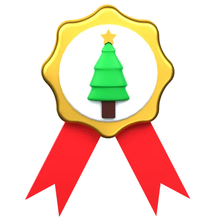 Christmas Badge  3D Icon