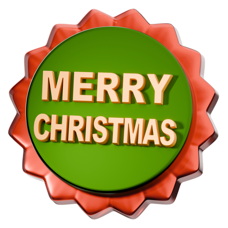 Christmas Badge  3D Icon