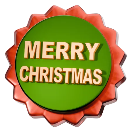 Christmas Badge  3D Icon