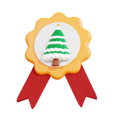 Christmas Badge 3D Icon