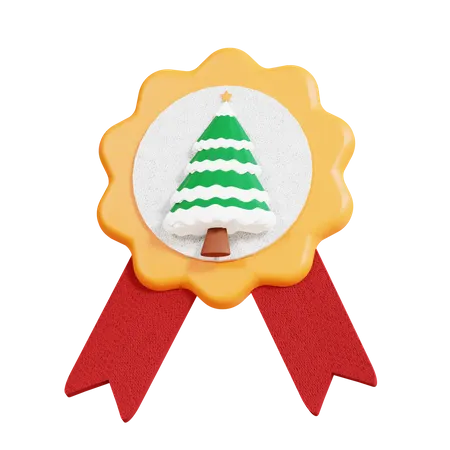 Christmas Badge 3D Icon