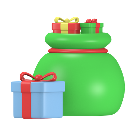 Christmas Bag  3D Icon