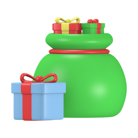 Christmas Bag  3D Icon