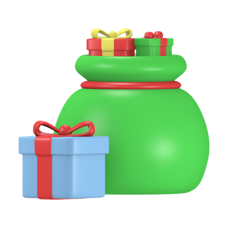 Christmas Bag 3D Icon