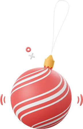 Christmas Ball Christmas Theme Elements 3 D Illustration 3D Icon