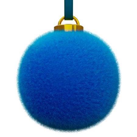 Christmas Ball Fur  3D Icon