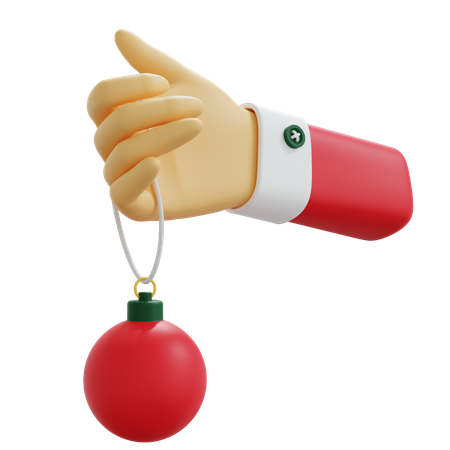 Christmas Ball Holding 3D Illustration