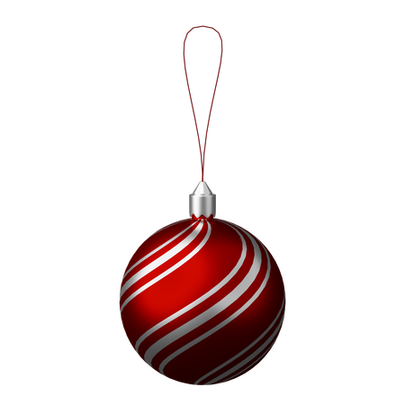 Christmas Ball Ornament 3D Icon