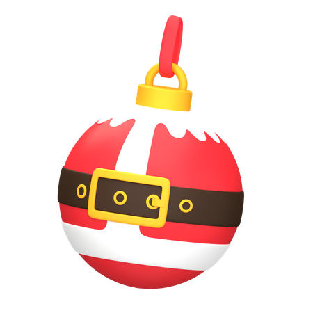 Christmas Ball Santa  3D Icon