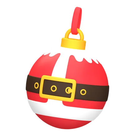 Christmas Ball Santa 3 D Icon 3D Icon