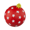 christmas ball with stars emoji 3d
