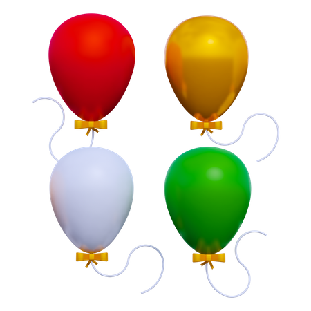 Christmas balloons  3D Icon