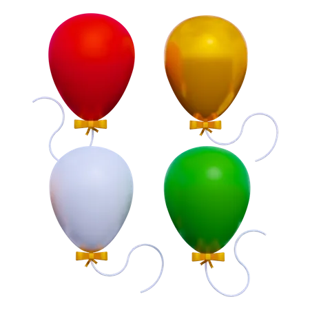 Christmas balloons  3D Icon