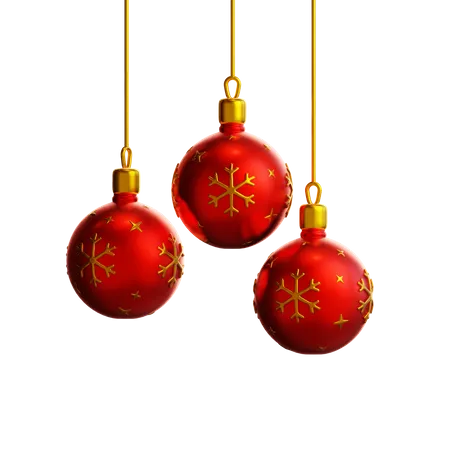 Christmas Balls 3D Illustration