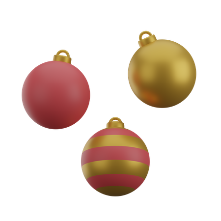 Christmas balls 3D Icon