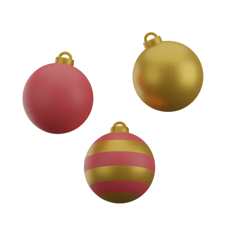 Christmas balls 3D Icon