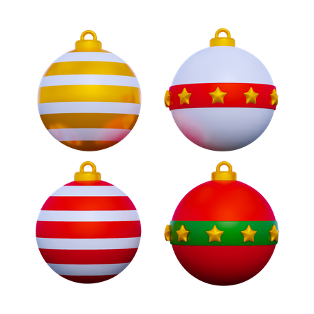 Christmas balls  3D Icon