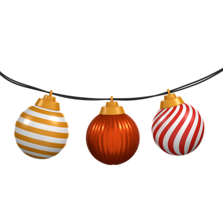 Christmas Balls Decoration  3D Icon