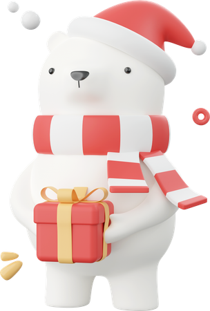 Christmas Bear  3D Icon