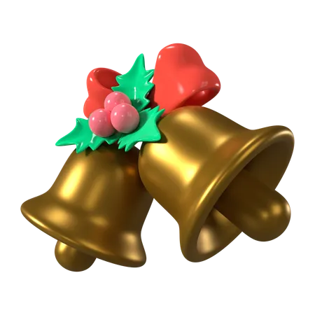 This Is Christmas Bell 3 D Render Illustration Icon It Comes As A High Resolution PNG File Isolated On A Transparent Background The Available 3 D Model File Formats Include BLEND OBJ FBX And GLTF 3D Icon