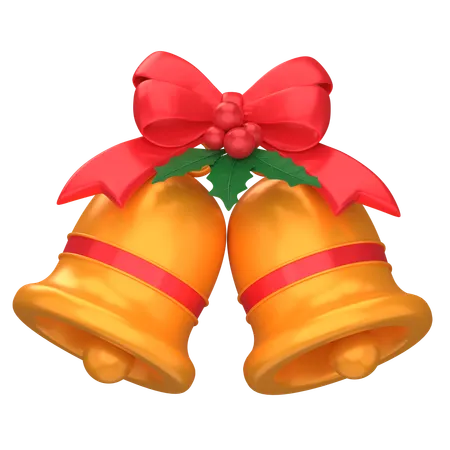 Christmas Bell And Mistletoe 3 D Icon 3D Icon