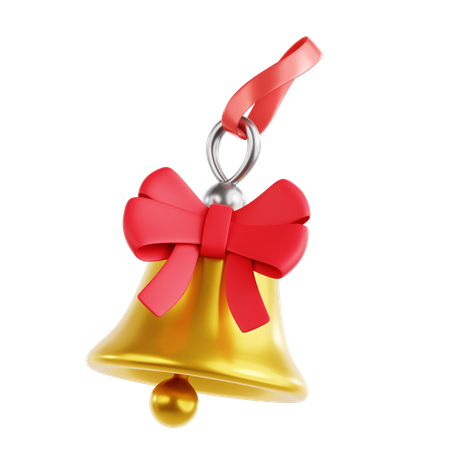 Christmas Bell With Ribbon  3D Icon