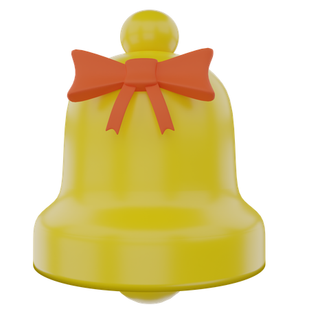 Christmas Bell With Ribbon  3D Icon