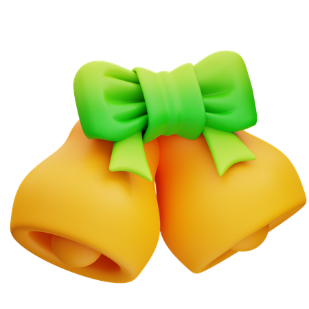 Christmas Bells And Ribbons  3D Icon