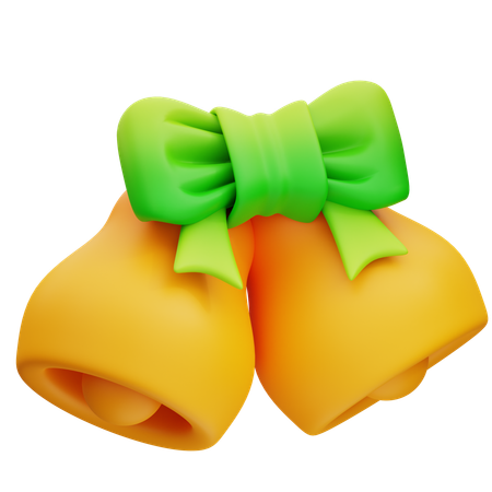 Christmas Bells And Ribbons  3D Icon