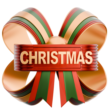 Christmas Bowknot  3D Icon