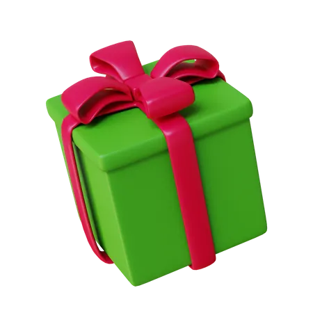 Christmas Box Gift  3D Illustration