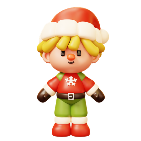 Christmas Boy  3D Icon