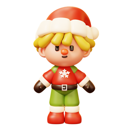 Christmas Boy  3D Icon