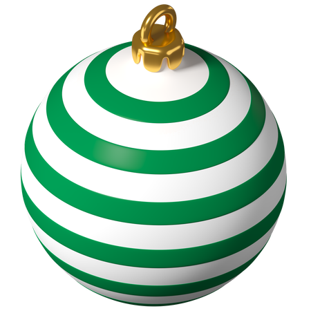 Christmas bulb ornament 3D Illustration
