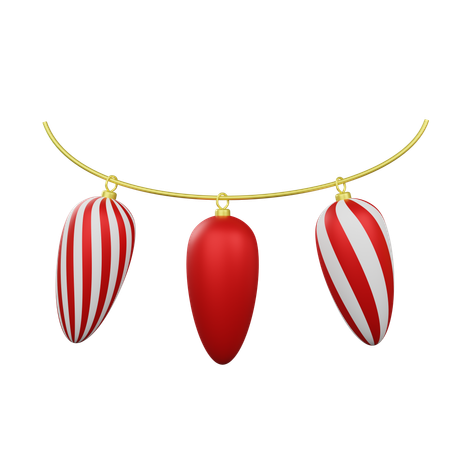 Christmas Bulbs  3D Icon