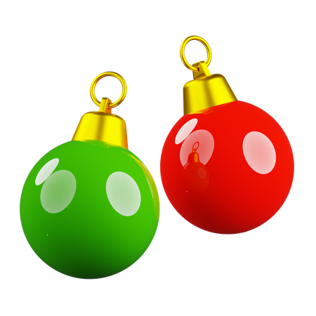 Christmas Bulbs  3D Icon