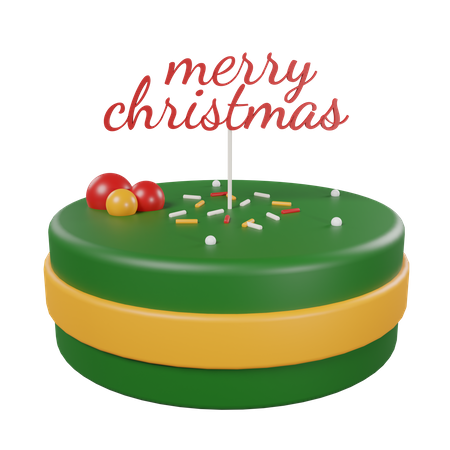 Christmas Cake  3D Icon