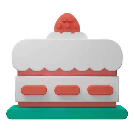 Christmas cake  3D Illustration