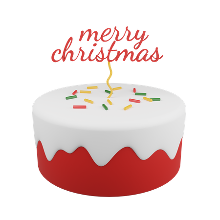 Christmas Cake 3D Icon