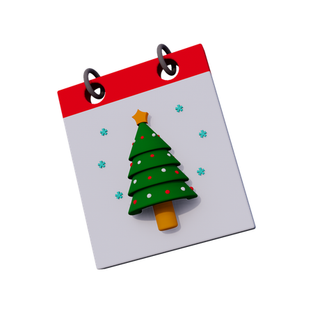 クリスマスカレンダー  3D Icon