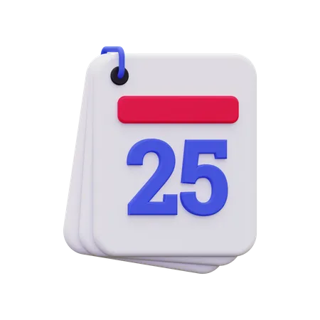 Christmas Calendar  3D Icon