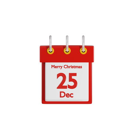 Christmas Calendar  3D Icon