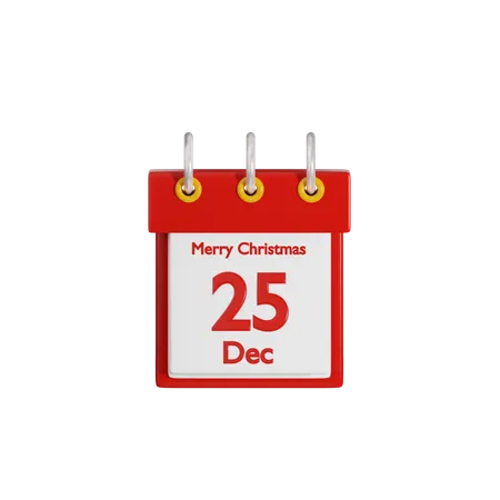 Christmas Calendar  3D Icon