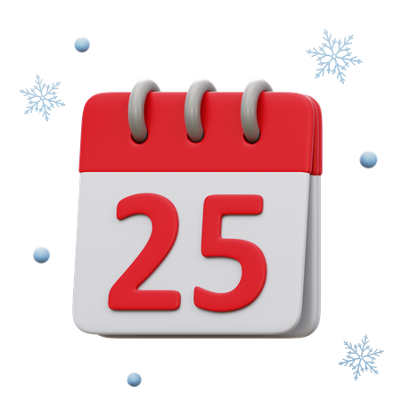 Christmas Calendar  3D Icon