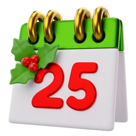 Christmas Calendar  3D Icon