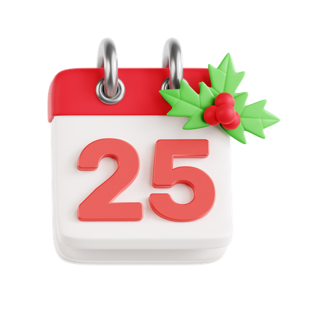 Christmas Calendar  3D Icon