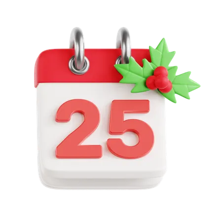 Christmas Calendar  3D Icon