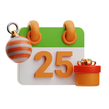 Christmas Calendar  3D Icon