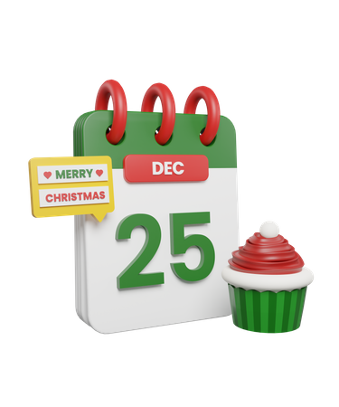 Christmas Calendar  3D Icon