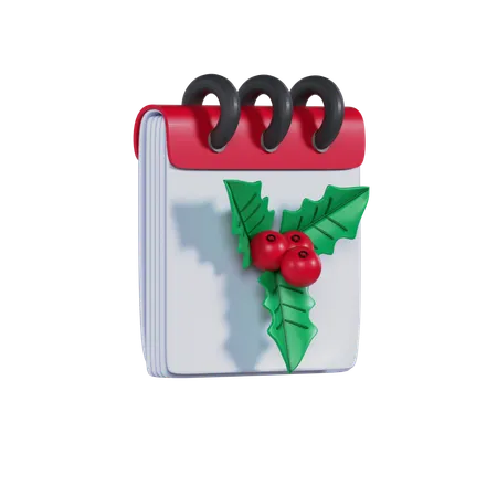 Christmas Calendar  3D Icon